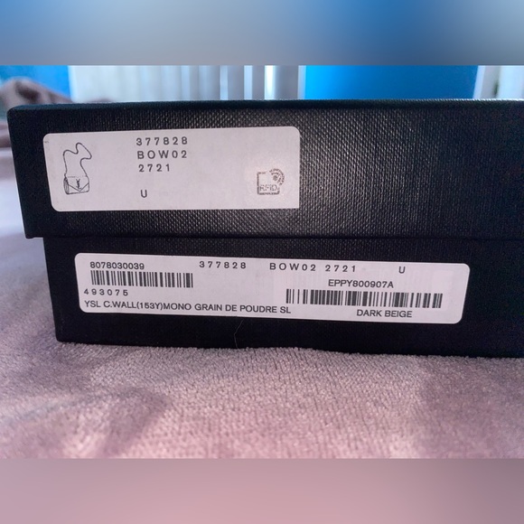 WORN 2x YSL Cassandre Matelassé Chain Wallet In Grain De Poudre Embossed Leather - Picture 6 of 15